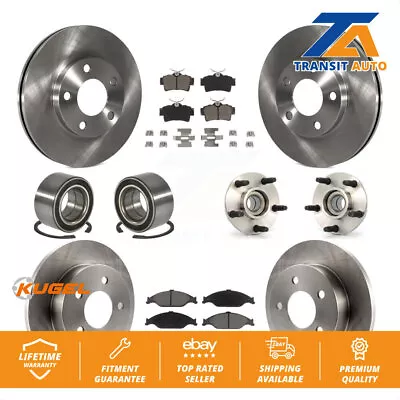 Front Rear Hub Bearing Disc Brake Rotor And Pad Shoe Kit (10Pc) For Ford Mustang • $314.73