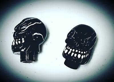 Motoking Bmx Presta Voodoo Skull Valve Caps ( Pair ) Black • $15