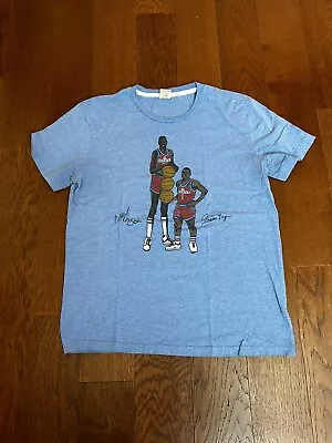 Homage NBA Washington Bullets Muggsy Bogues Manute Bol T-Shirt Large L • $19.99