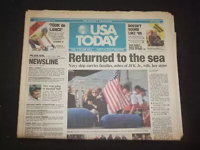 1999 July 23-25 Usa Today Newspaper-jfk Jr. & Wife Ashes Returned To Sea-np 8042 • $45