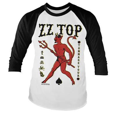 Officially Licensed ZZ-Top - Tonnage Tout Long Sleeve Baseball T-Shirt S-XXL • £21.93