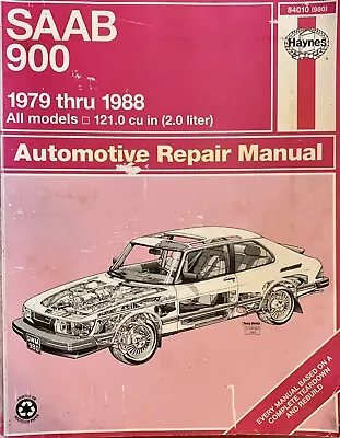 Vintage Haynes SAAB 900 1979-1988 All Models 2.0 Liter Repair Manual 84010 (980) • $15.95