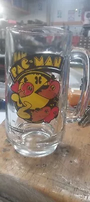 Vintage 1982 Pac Man And Ghosts Glass Drinking Mug Bally Midway 5.5  Pacman • $0.99