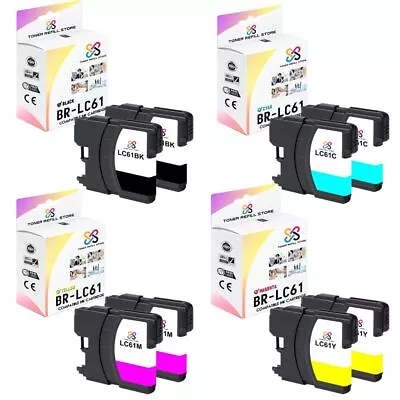 8PK TRS LC61 BCMY Compatible For Brother DCP165C MFC250C 255CW Ink Cartridge • $19.99