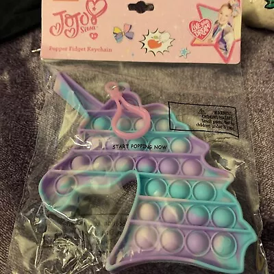 JoJo Siwa Unicorn Popper Fidget Keychain Or Backpack Clip Sensory Toy • $15.31