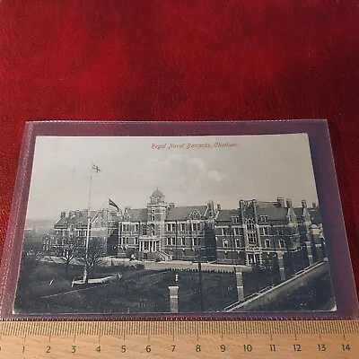 Vintage Postcard Royal Naval Barracks Chatham • £7