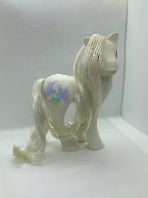 Vintage 1989 Hasbro My Little Pony G1 Bride White Doves Tinsel Hair Pony • $7.99