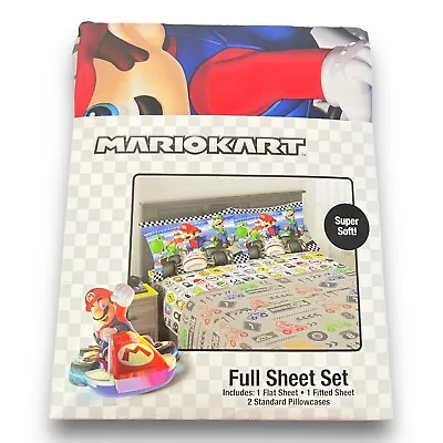 Nintendo Mario Kart Winners Circle 4-Piece Full Sheet Set NEW • $39.99