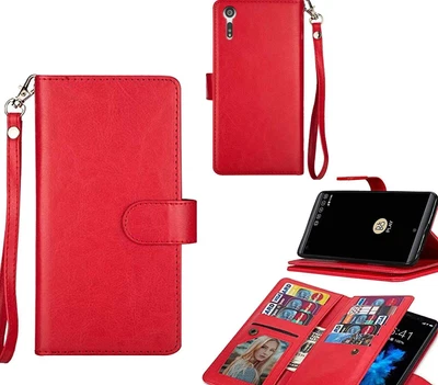 $12.50 • Buy Sony Xperia Xz Luxury Multifunction Wallet Case 9 Card & Wrist Strap