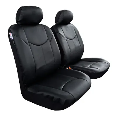 $98.99 • Buy Leather Seat Covers Black Waterproof For Mitsubishi Triton Dual Cab MQ ML MN