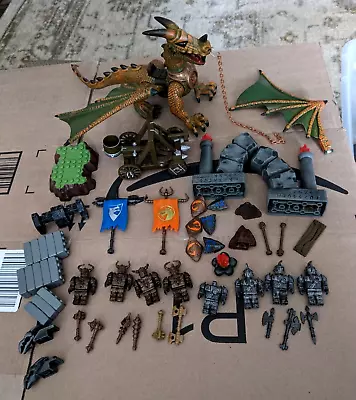 2002 Mega Bloks Dragons Battle Gate 9881 W/ Figs - Incomplete - No Box Or Manual • $15