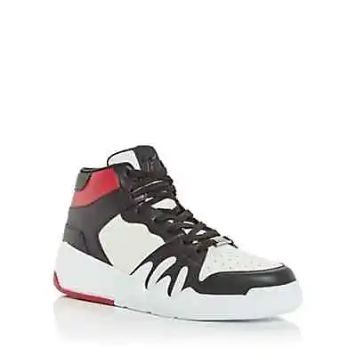 Giuseppe Zanotti Men's Talon High Top Sneakers Black/White/Red EUR 43 US 10 • $165