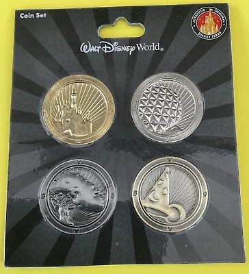 Walt Disney World Parks X4 Coins Walt Disney World Coin Set Still Factory Sealed • £18.45