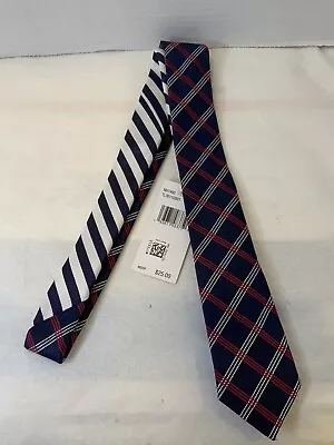 Tommy Hilfiger Vintage Men’s Tie Skinny Slim Blue/Red Plaid Necktie New W/ Tags • $24.98