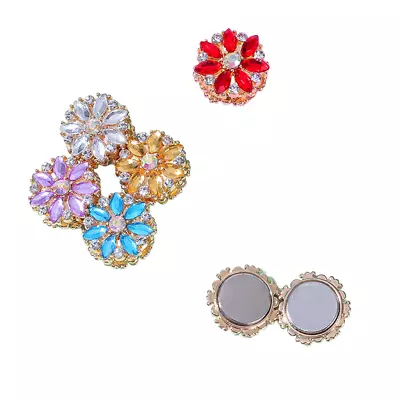 Magnetic Brooches Rhinestones Hijab Flower Pins Women Muslim Shawl Scarf Fashion • $4.62