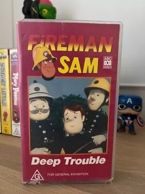 Fireman Sam VHS Deep Trouble 1995 ABC Australia Video Tape • $1