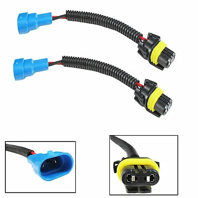 9005 HB3 9145 H10 Extension Wiring Harness Sockets For Headlights DRL Fog Lights • $7.92