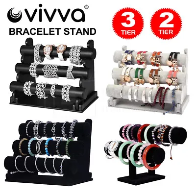 Vivva 2/3Tier Jewelry Bracelet Watch Display Holder Stand Showcase Organizer • $18.45