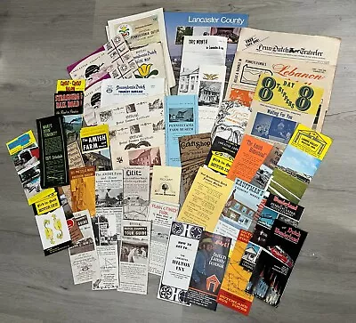 Lot Of Vtg 70s PENNSYLVANIA DUTCH COUNTRY Amish Ephemera Maps Guides Brochures • $17.89