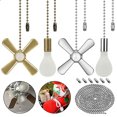 20ft Ceiling Fan Beaded Pull Chain Extension W/Connectors Home Light Bulb Decor • $8.98