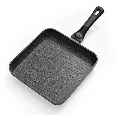 £14.99 • Buy Non-Stick Grill Griddle Frying Pan Hob Stove Cooker BBQ Steak Cooking Meat Fry