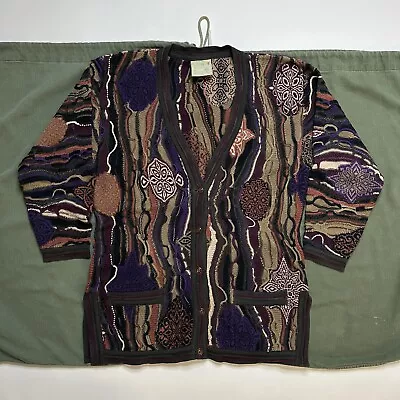 Vintage Coogi Sweater Knit Cardigan Size Medium • $385.99