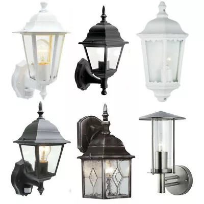 £19.49 • Buy Garden Wall Lanterns Traditional Outdoor Motion Sensor Lights C/w LED Or Halogen