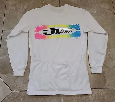 VTG 80s 90s JT USA Racing Motocross Long Sleeve Jersey T Shirt Men's M Neon Logo • $35