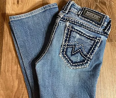 Miss Me Jeans Women Sz 26 (Actual 26x29) Sunny Bootcut Distressed DESTROYED • $12.99