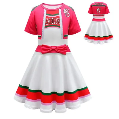 UK Zombies 3 Cheerleading Cosplay Costume Dress Kids Girls Fancy Dress Sundress • £16.39