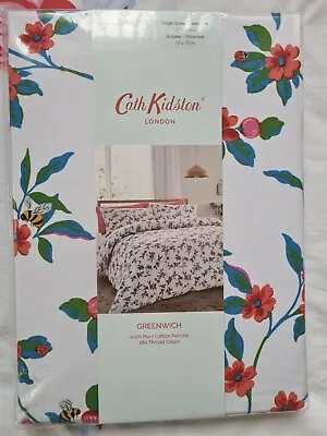 Cath Kidston Greenwich Flowers Single Duvet Cover Set New • £22.99