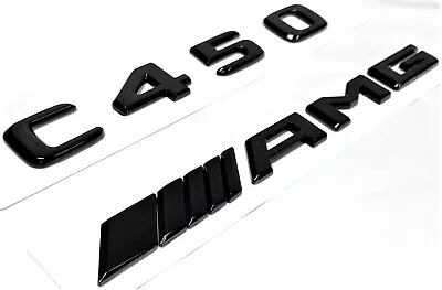 #2 Black C450+amg  Fit Mercedes Rear Trunk Emblem Badge Nameplate Decal Numbers • $22.99