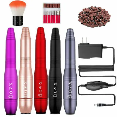 Electric Acrylic Nail Drill File Machine Aluminum Manicure Pedicure Portable Kit • $18.99