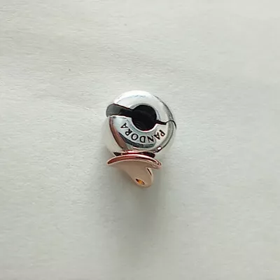Pandora Freehand Heart Clip Charm Rose Silver S925 • £22