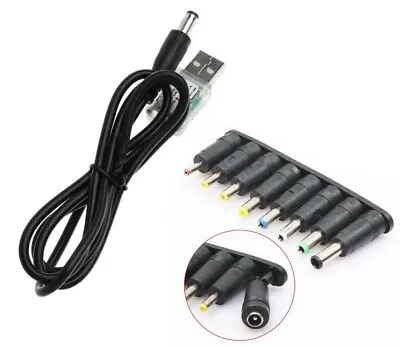 USB 5v To 8.4v Boost Step Up Power Supply - With 8 Adapter Tips • £2.99