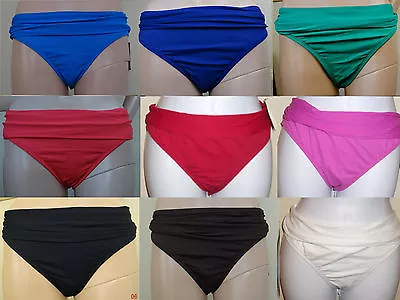 NWT LA BLANCA Gathered In Back Solid Sash Swim Bikini Bottom Pant810121416 • $12