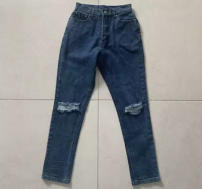 ZULU & ZEPHYR  (BNWT) Indigo JEANS Size 6 - Blue Tapered Leg HIGH RISE • $54.95