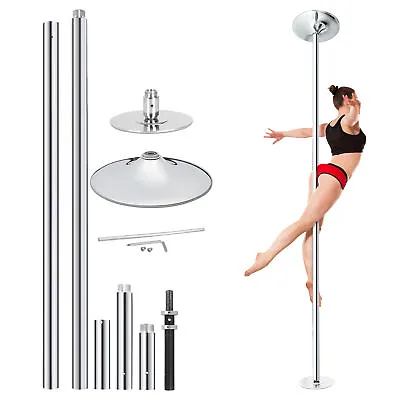 Height Adjustable Spinning Static Removable 45mm Dancing Pole Fitness Studio • $61.59