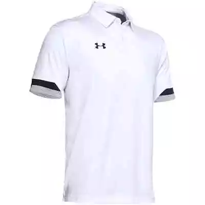 New Under Armour Men's Heat Gear Golf Polo Short Sleeve White Multiple Sizes • $39