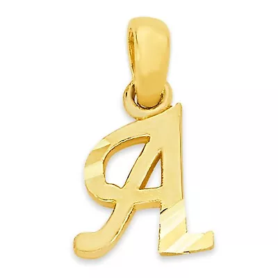 Dainty 10k Real Solid Gold Initial Pendant Tiny Letter Charm For Bracelet • $28.99