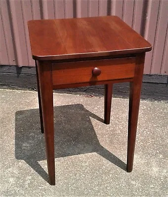 Antique Solid Walnut One Drawer Night Stand Or End Table W Dove Tail Drawer • $195