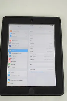 Apple A1395 IPad 2 16 GB 9.7 In  Black Silver W/ Otterbox MC960LL/A • $29.99