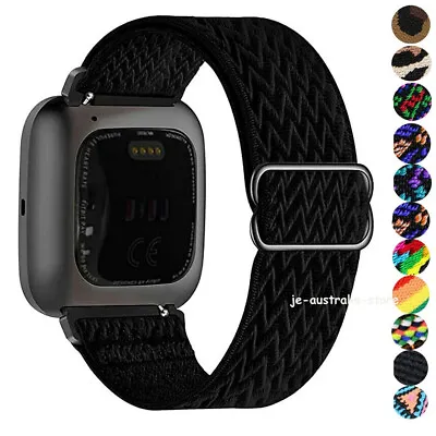 For Fitbit Versa 3/2/Lite Nylon Strap Fabric SOLO Elastic Stretchable Watch Band • $13.99