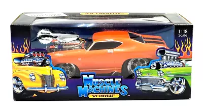 1969 Chevrolet Chevelle Muscle Machines Die-Cast 1:18 Orange • $124.95