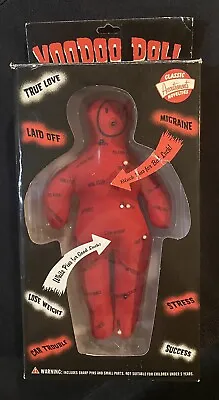 Red Voodoo Doll & Pins Stress Therapy Accoutrements Classic Novelties New 2006 • $5