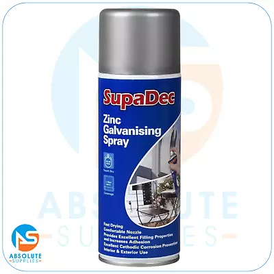 SupaDec Zinc Galvanising Spray 400ml Fast Drying • £8.99
