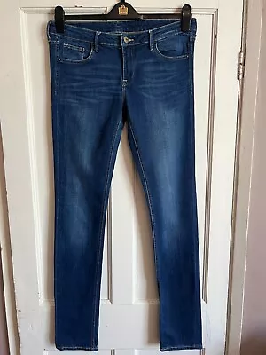 Ladies Blue Skinny Low Waist Jeans From H&M W32 L33 • £3.99