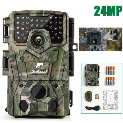 24MP 1080P Trail Camera With Night Vision Motion Activated With 32GB SD Card • £39.99