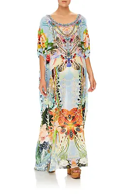 Camilla The Still Abyss Round Neck Kaftan • $152.50