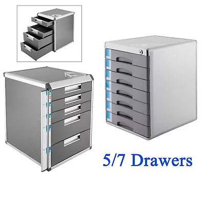 5/7 Drawer Filing Cabinet Vertical File Cabinet Resist Wear Corrosion With Lock • $69.99